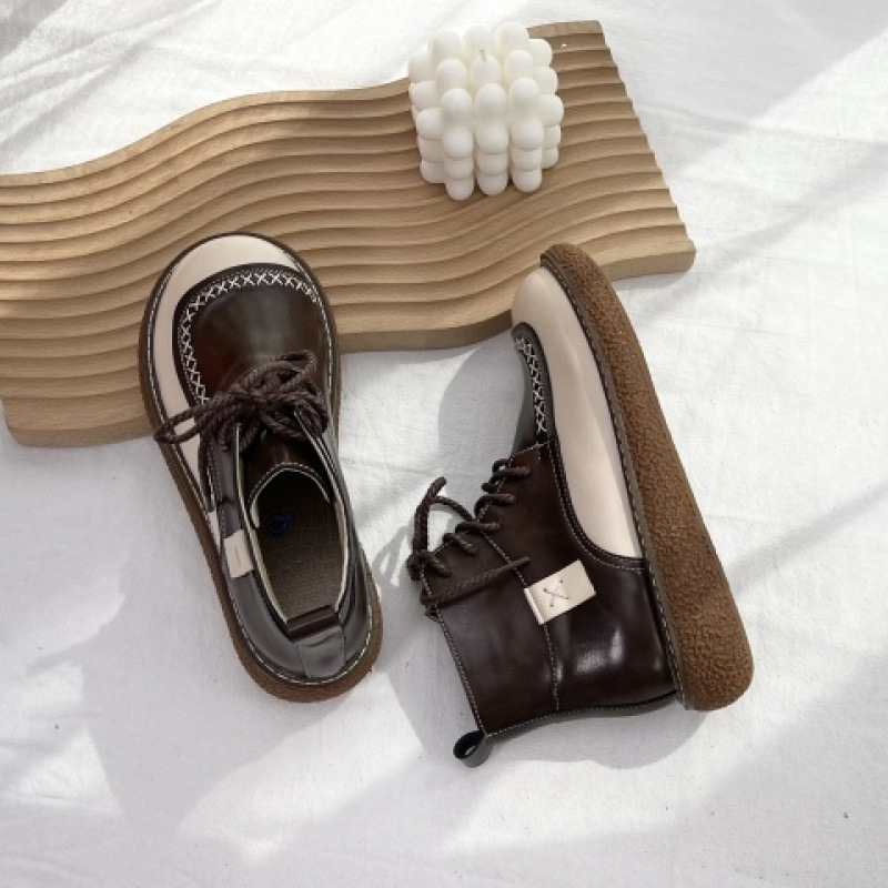 Autumn And Winter New Forest Retro Lace-up Women's Shoes Thick-soled Casual Martin Boots foto 4
