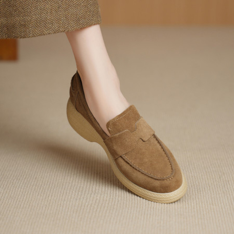 Womens High-heeled Wedge Slip-on Shoes foto 4