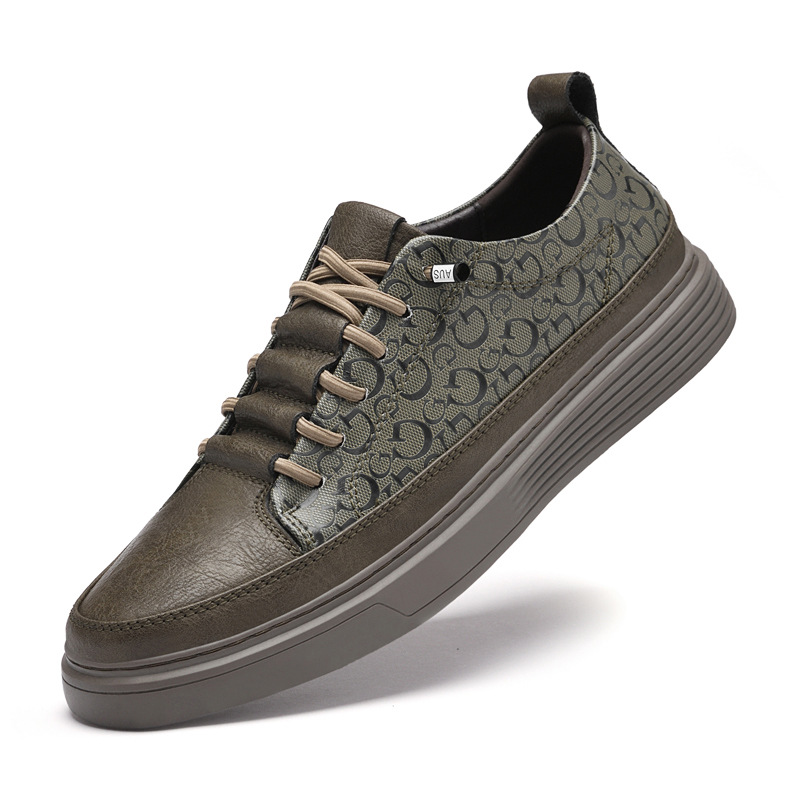 Men's Plus Size Leather Sneakers No-tie Casual foto 5