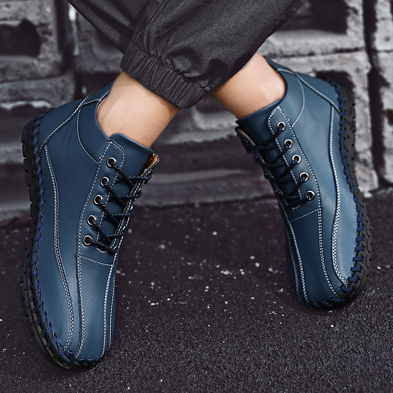 Autumn And Winter Mid-top Work Shoes Side Zipper Casual foto 5