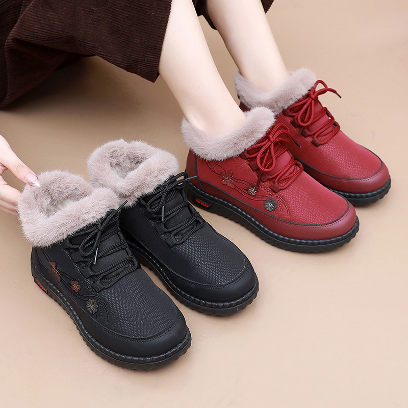 Womens Fleece-lined Extra-thick Cold-weather Cotton Boots foto 3