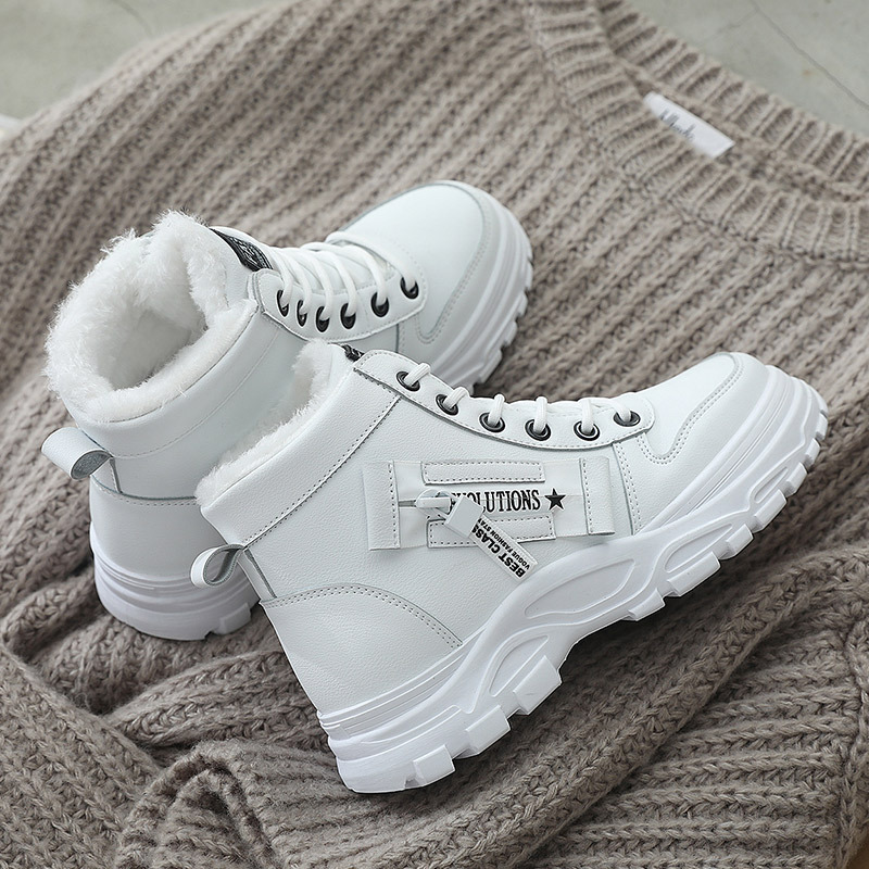 Korean Style Student All-matching Warm High-top Martin Boots foto 5