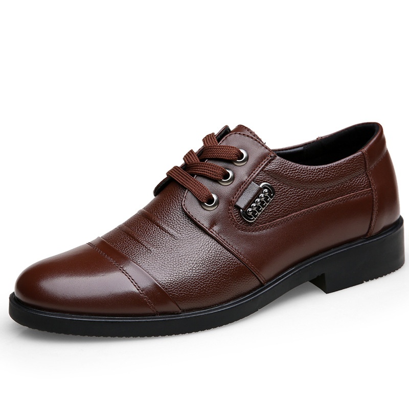 New All-matching Lace-up Leather Shoes Men foto 2