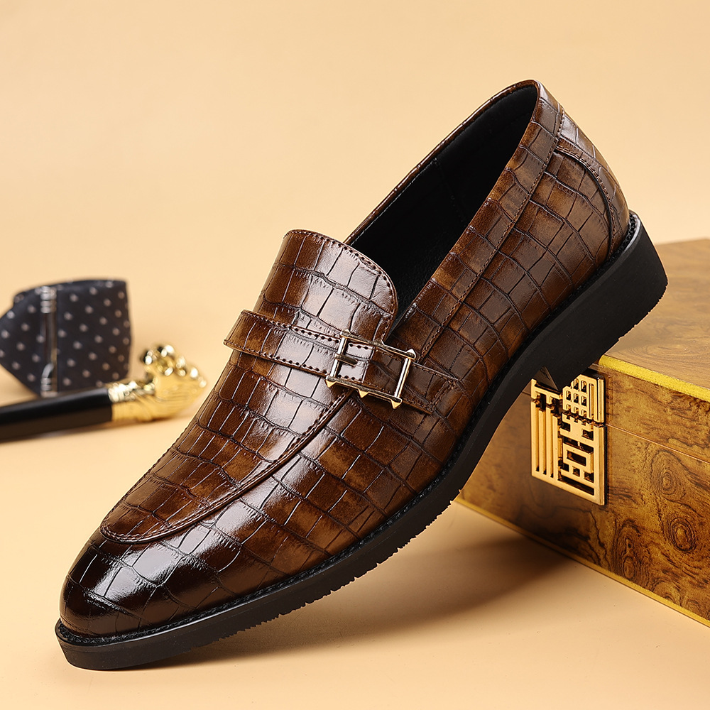 Mens Stylish Casual Plus-size Leather Shoes foto 4