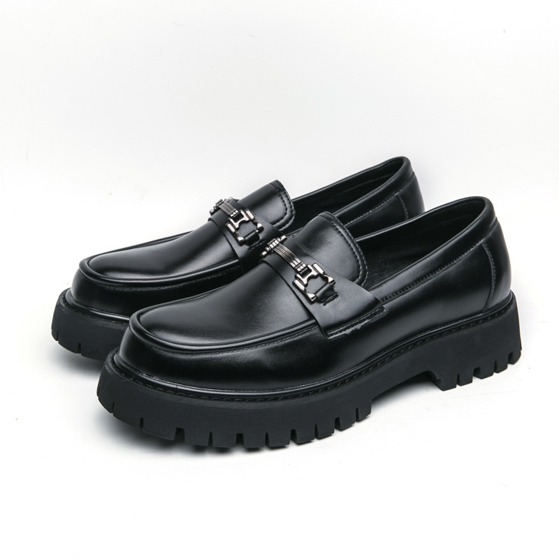 Men's Slip On Platform Youth Leisure Doug Leather Shoes foto 4