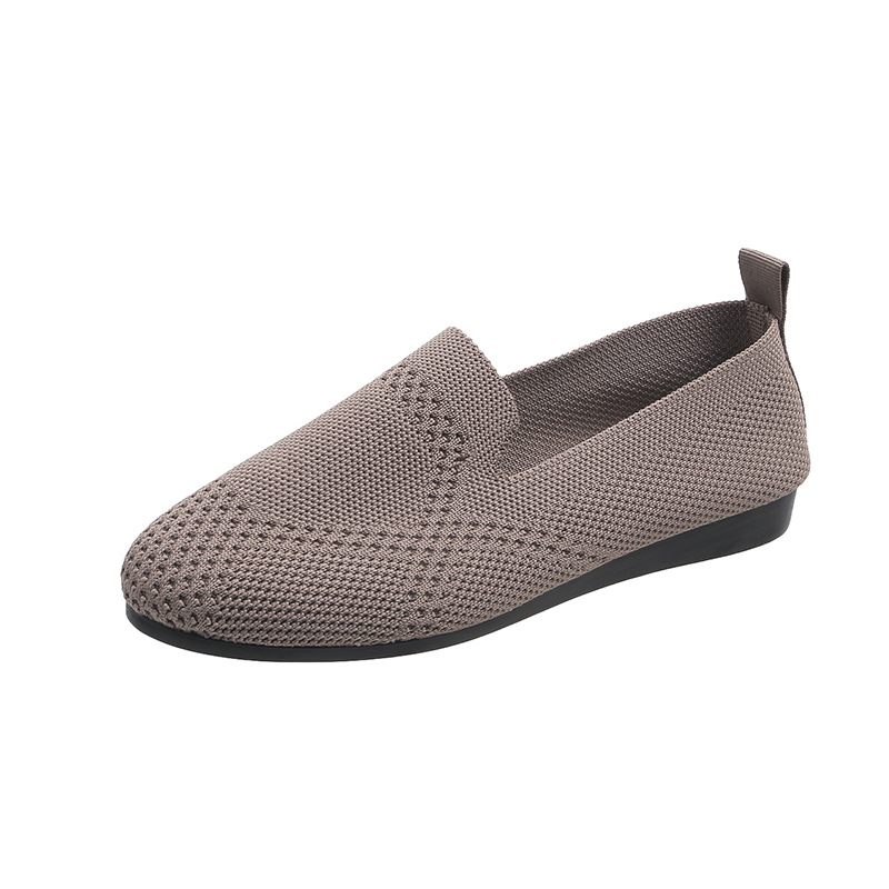 European And American Flat Flying Woven Low-cut Slip-on Hollow Solid Color Lazy Work Shoes foto 4