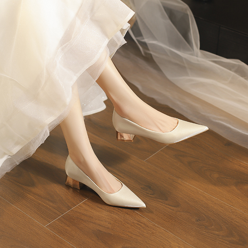 Apricot New Arrival Banquet Bridal Shoes foto 2