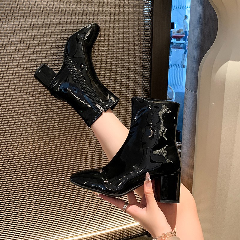 Women's Fashion Plus-Size Pointed-Toe High-Heel Ankle Boots foto 4