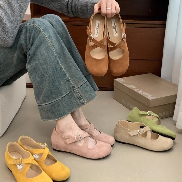Womens Retro Round-toe Shoes With A Hidden Platform And Thick Sole foto 5