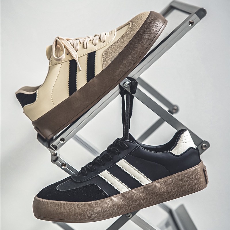 All-matching PU Leather Couple Flat Sneakers Men foto 3