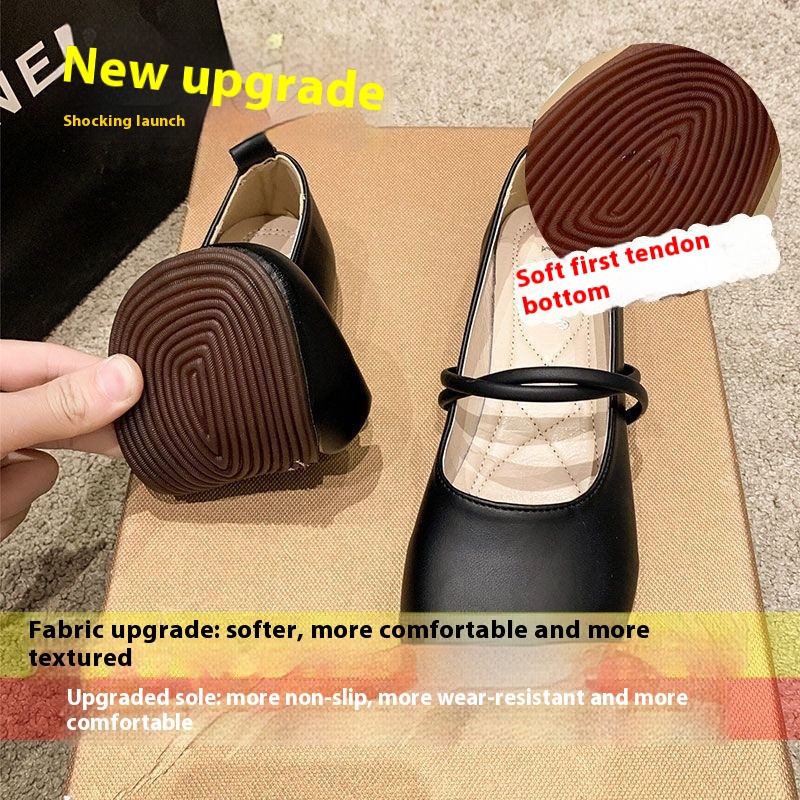 Vintage Low-cut All-match Gentle Soft Bottom Mary Jane Shoes foto 3