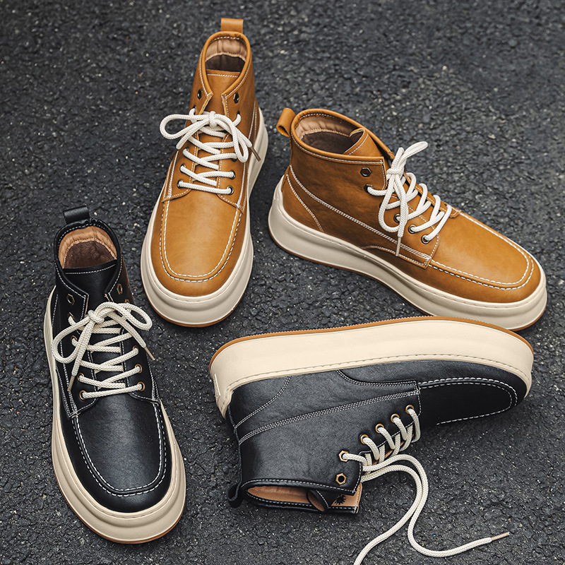 British Style Retro Platform High Street All-match Mid-top Board Shoes foto 3