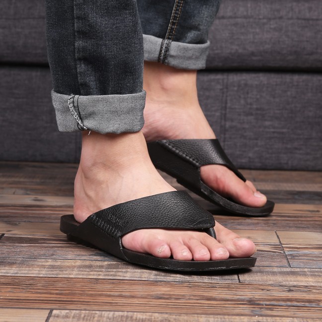 Men's Waterproof Closed Toe Flip Toe Plastic Slipper foto 2