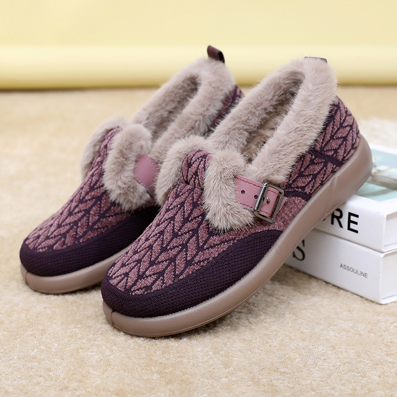 New Womens Fleece-lined Extra-thick Insulated Cotton Shoes foto 3