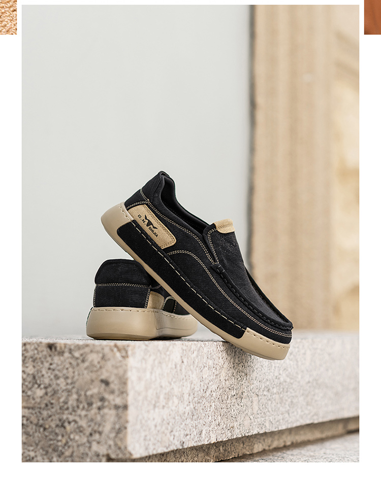 Casual Men's Shoes Lightweight Soft Sole Slip-on Dad Shoes foto 2