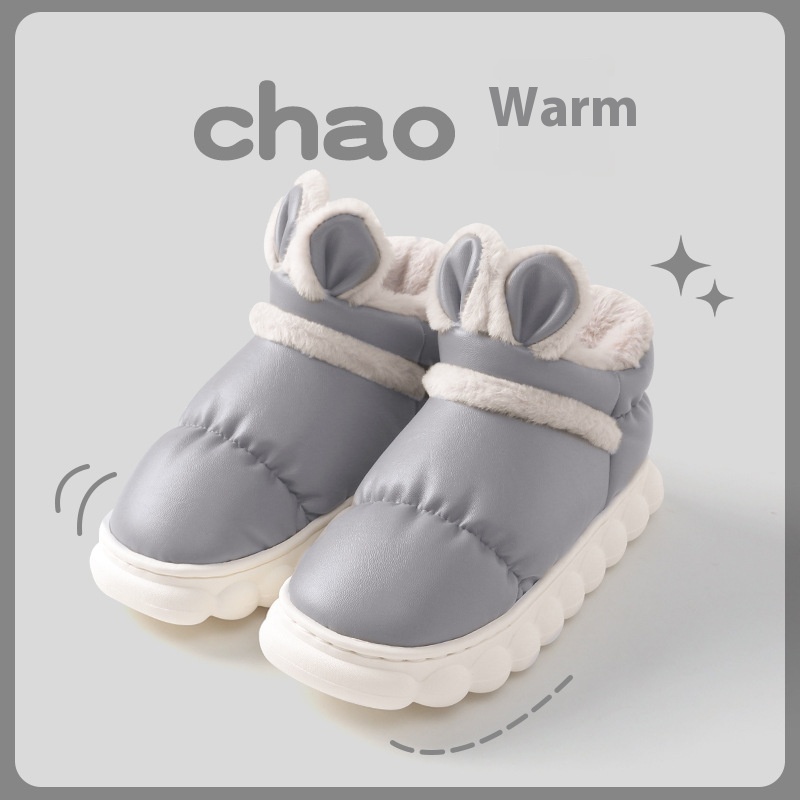 Interior Home Couple Waterproof Non-slip Cotton Shoes foto 4