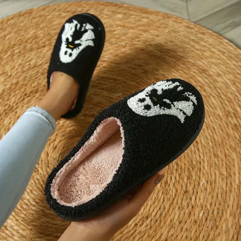 Cartoon Non-slip Ghost Towel Embroidery Closed-toe Slippers foto 2