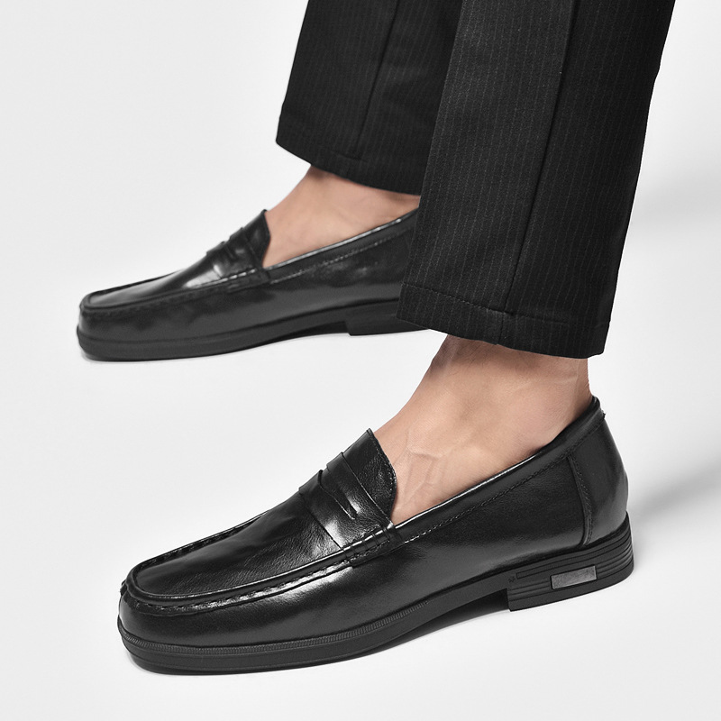 Men's Leather Slip-on Casual Shoes foto 5