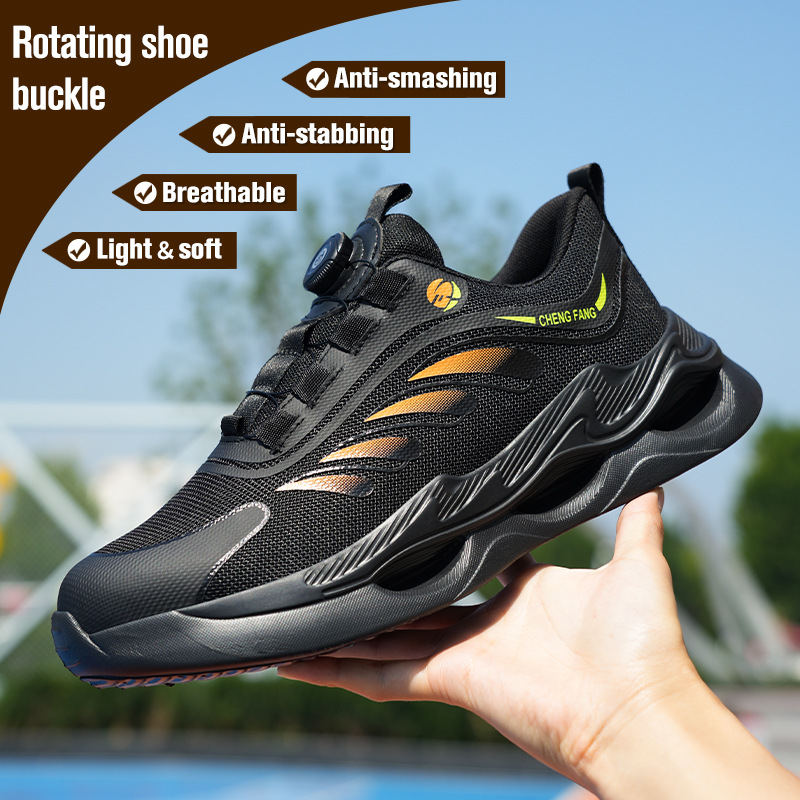 Men's Lightweight Button Fly Woven Labor Protection Shoes foto 5