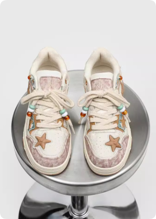 High-end Platform Platform Sneakers With Star Pattern For Couples foto 2