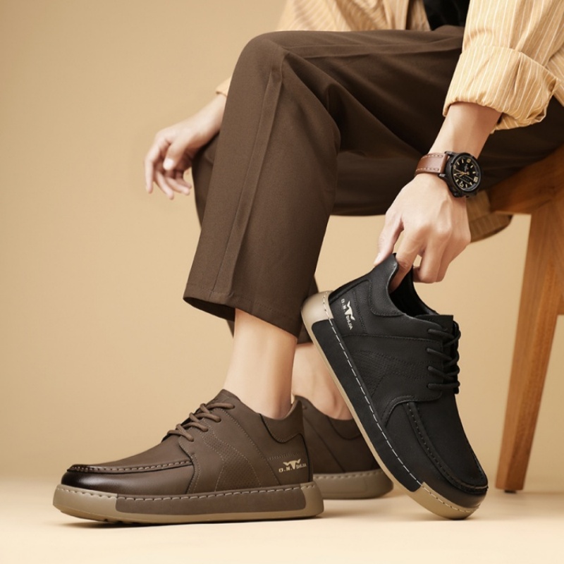 New Autumn Business Formal Shoes Men's British Mid-top foto 3