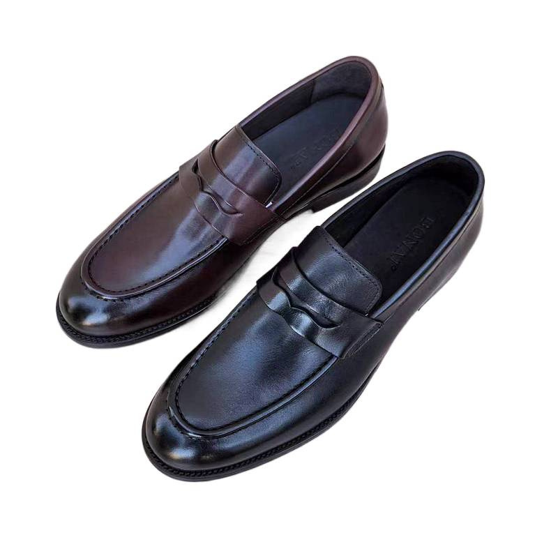 Handmade Men's Shoes, Breathable British-style Loafers, Casual foto 2