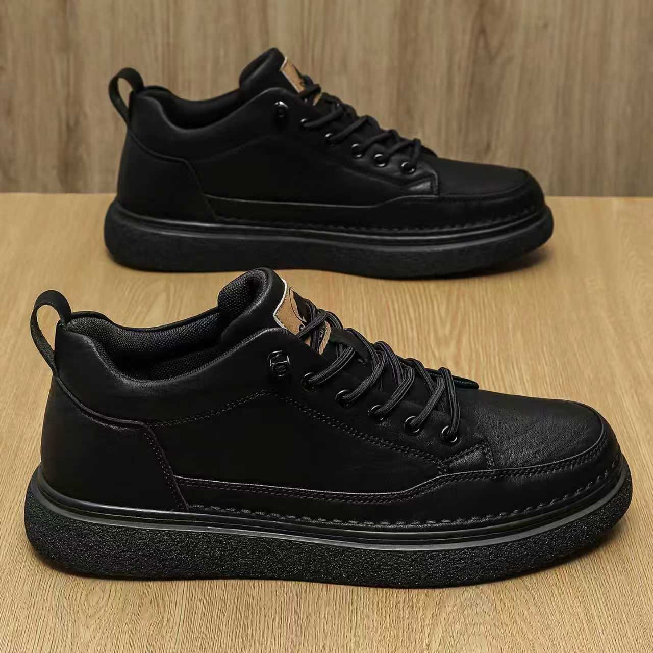 Water-resistant Non-slip Black Casual Business Sneakers foto 5
