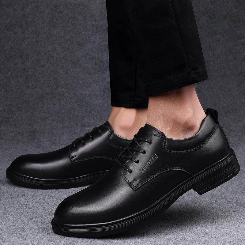 Mulin Sen Summer Leather Formal Shoes In Extra-Large Sizes foto 4