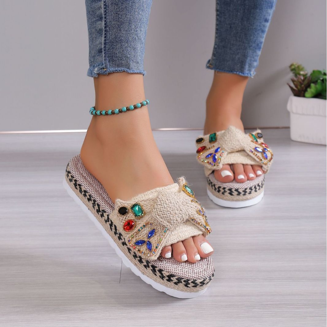 Women's Platform Sandals Beach Bow foto 2