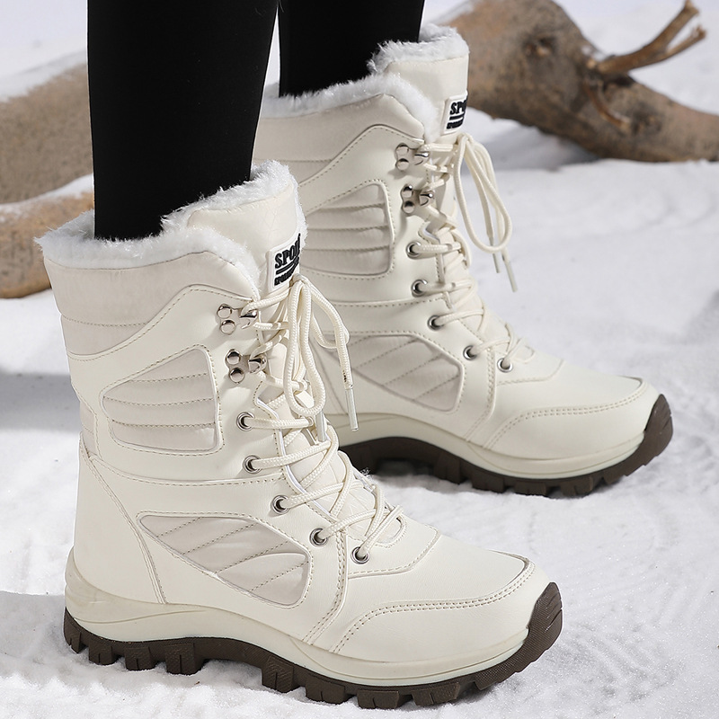 Thickened Long Wool Plus Velvet Warm Snow Boots foto 5