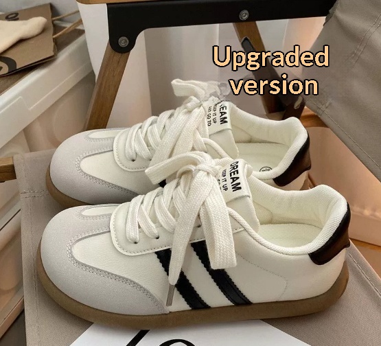 Versatile Chic Soft-soled White Sneakers Retro Birkensocks-style German Training Shoes foto 5