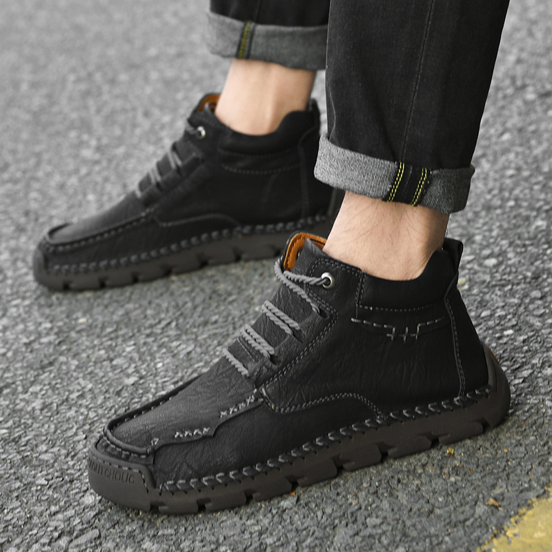 Men's Retro Casual Velvet Warm Cotton Shoes foto 4