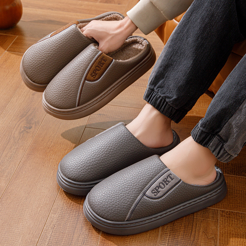 Warm Men's Casual Cotton Slippers foto 4