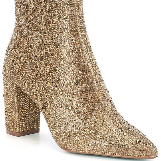 Rhinestone Pointed Toe Fashion Ankle Boots foto 5