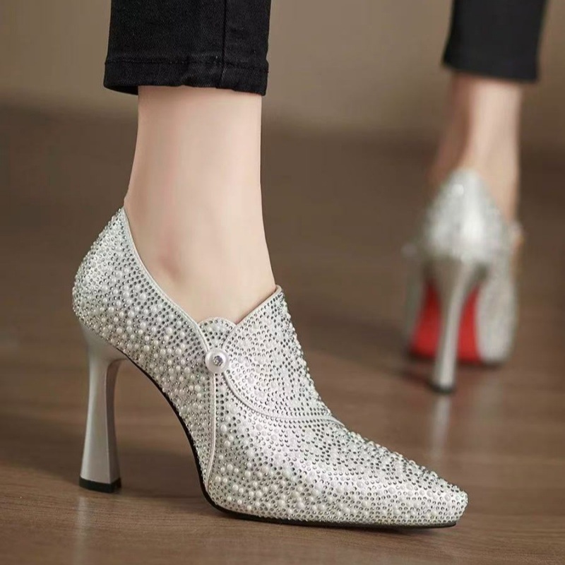 New Springautumn Deep-toe Champagne-colored High Heels For Women foto 4