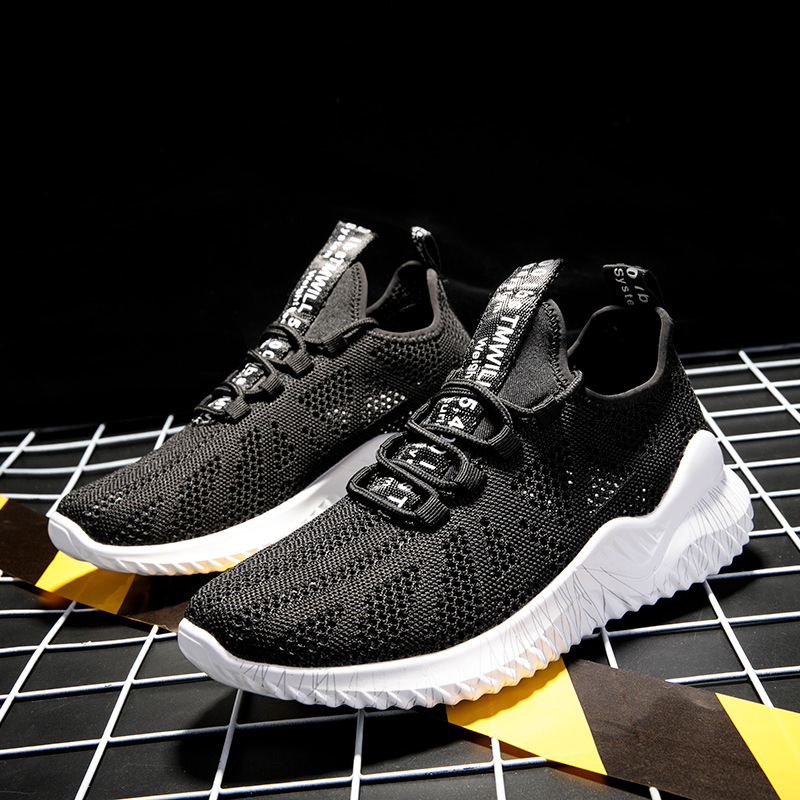 Men's Hollow-out Fly Knit Couple Casual Shoes foto 3