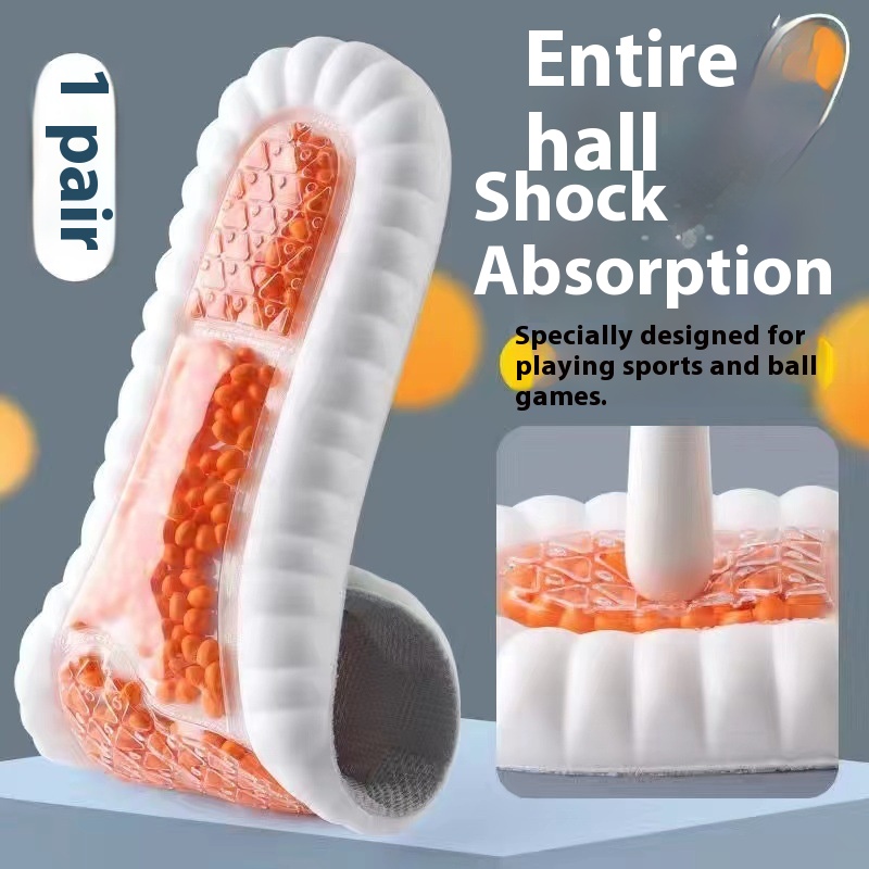 Men's Soft Bottom Sweat-absorbent Breathable High Elastic Shock-absorbing Sports Insole foto 5
