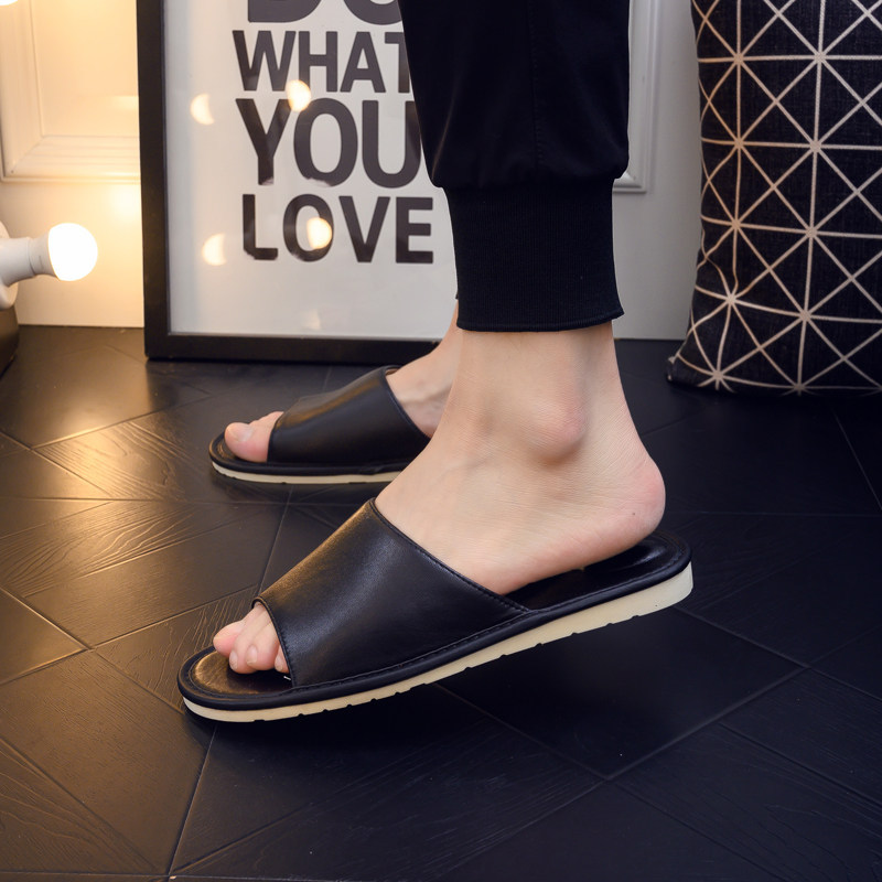 High-end Japanese-style Leather Slippers For Home Usequiet And Perfect For Indoor Wooden Floors foto 5