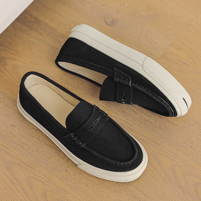 Breathable Suede Low-top Classic Chunky-soled Loafers foto 5