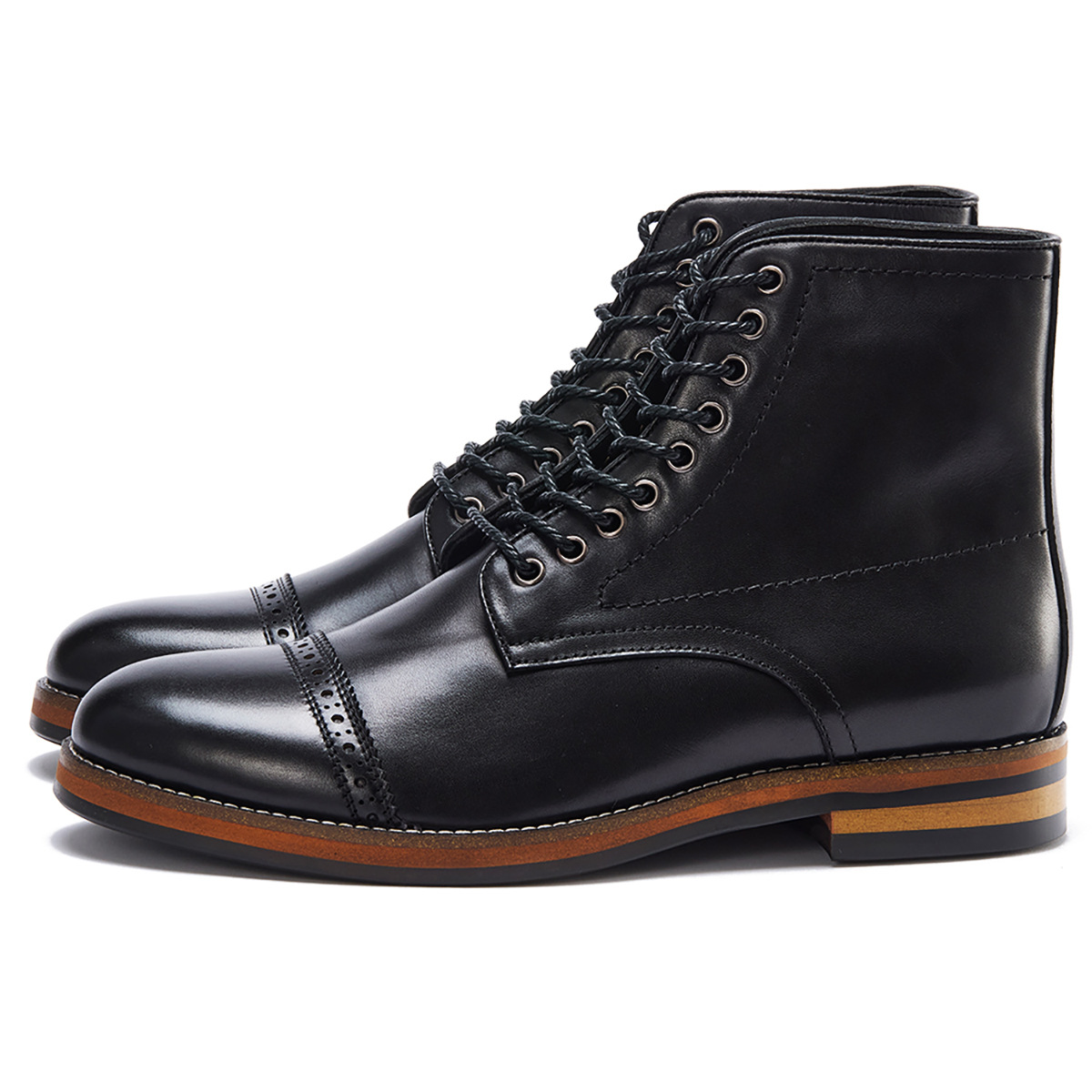 Brown High Street Mid-Top Martin Boots Men foto 4