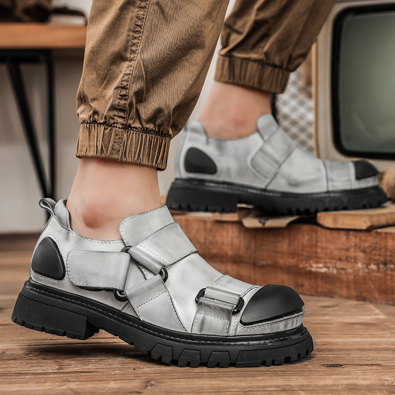 Work Boots Made From Full-grain Cowhide With A Round Toe And Low-cut Design foto 4