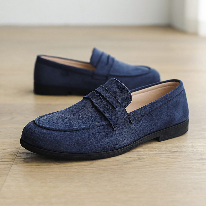 Square Toe Height Increasing Slip-on Loafers Men's Casual Shoes Platform foto 3