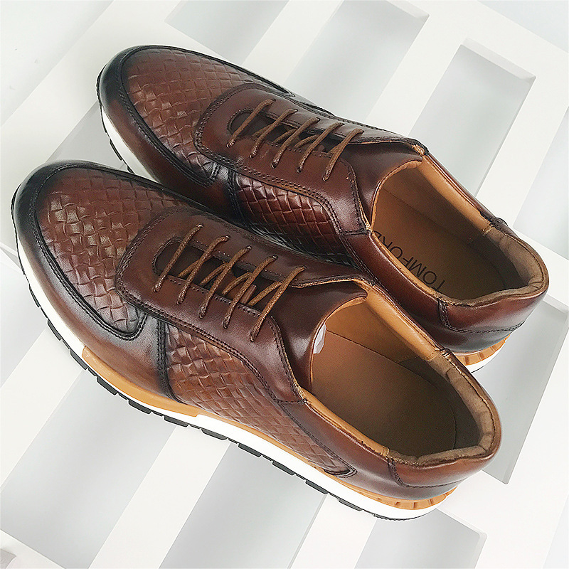Fashion Genuine Leather Men's Sports Casual Shoes foto 4