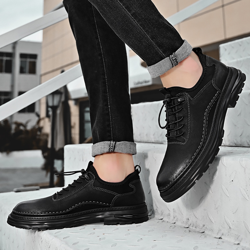 Mens Casual Leather Shoes In Large Sizes foto 2