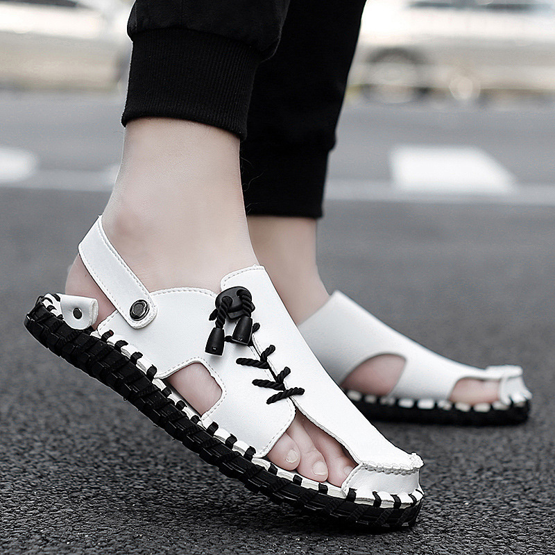 Casual And Fashionable Outdoor Men's Leather Sandals foto 2