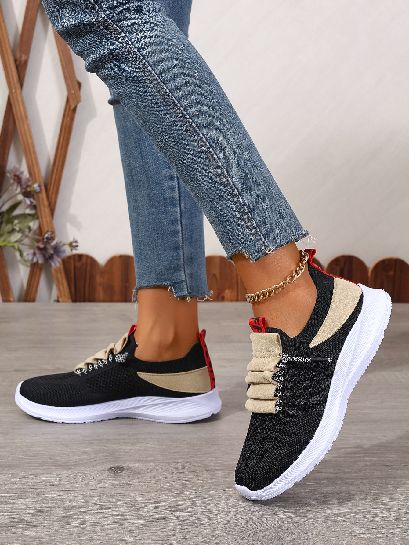 Casual Sneaker Non-slip Wear-resistant Flat Heel Round Toe Running Shoes foto 2