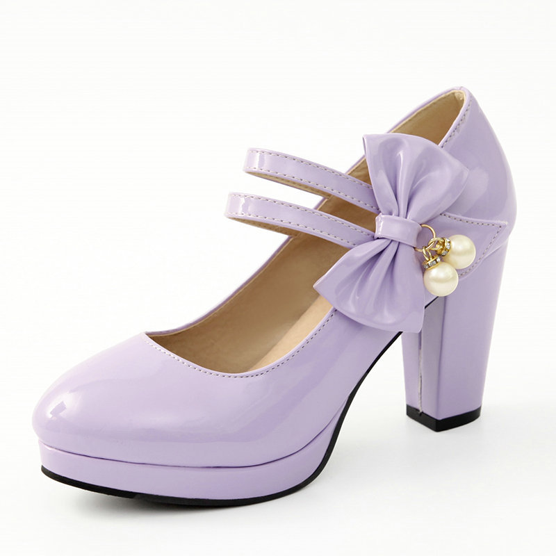 Thick Heel Super High Heel Round Toe Large Size Waterproof Platform Shoes Performance Model Cheongsam Catwalk Shoes foto 5
