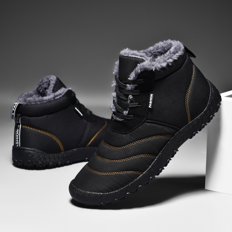 Cotton Shoes Plus Size Casual Fleece-lined Warm Flat Bottom Snow Boots foto 2