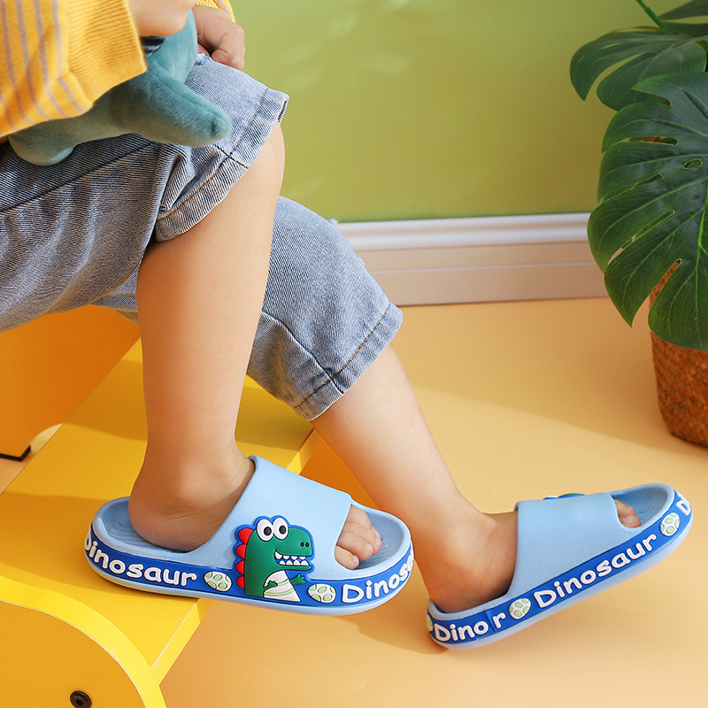 Children's Slippers Children's Shoes Cartoon Dinosaur Slippers foto 4