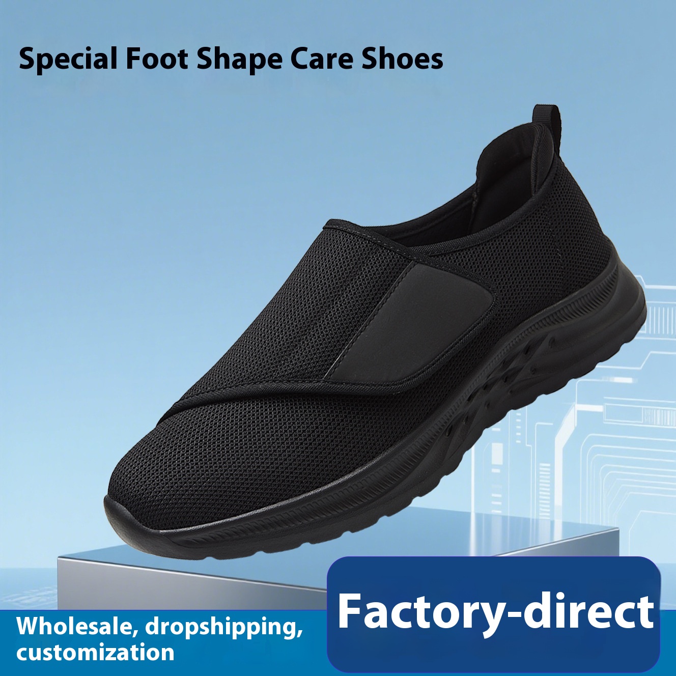 Men's And Women's Fat And Swollen Feet Bowton Wide Big Feet Special Shoes Postoperative Recovery Shoes Comfortable Breathable Sneakers foto 5